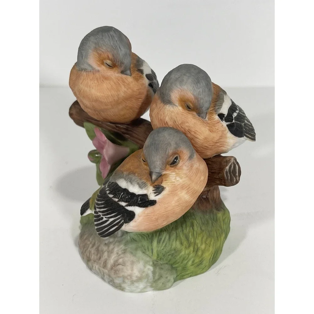 Franklin Mint porcelain 1987 Sweet Slumber Sculpture by Peter Barrett Birds RARE